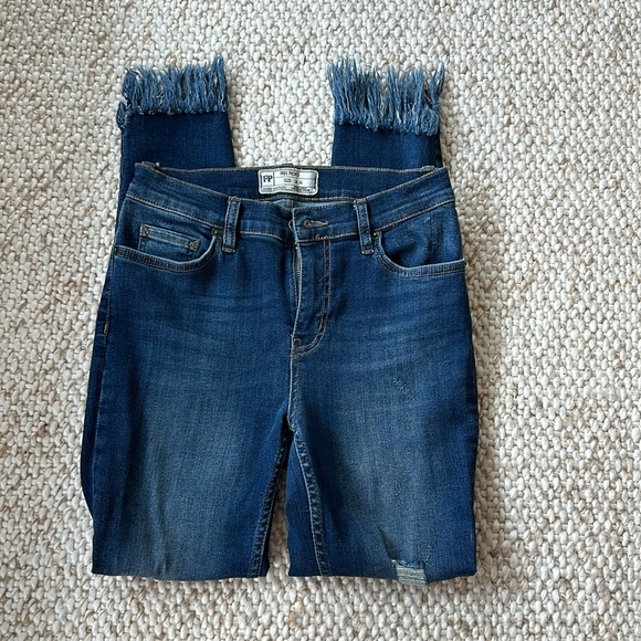 Free People Fringe Jeans - Picture 1 of 6